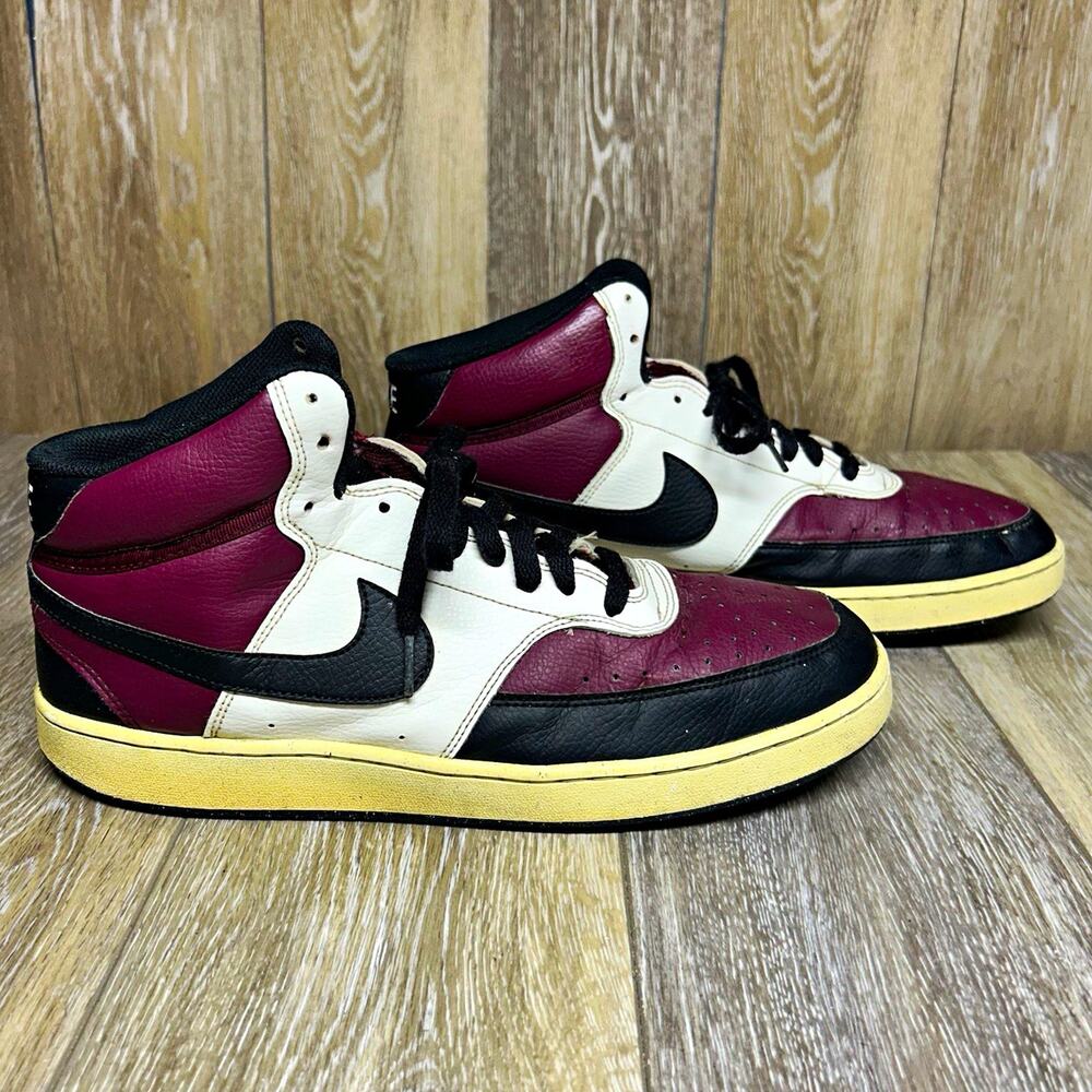 Nike Court Vision Next Nature Mid Dark Beetroot Black Mens 12 DN3577-600 Shoes